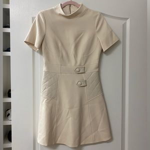 Karen Millen A Line Cream Mini Dress NWT
